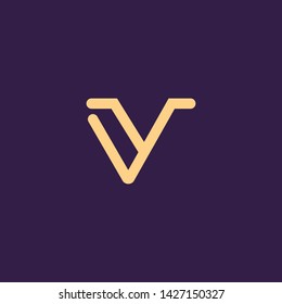 Creative Innovative Initial Letter logo VV V. Minimal luxury Monogram. Professional initial design. Premium Business typeface. Alphabet symbol and sign.