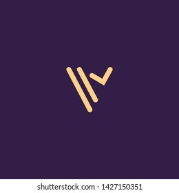 Creative Innovative Initial Letter logo VV V. Minimal luxury Monogram. Professional initial design. Premium Business typeface. Alphabet symbol and sign.