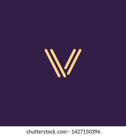 Creative Innovative Initial Letter logo VV V. Minimal luxury Monogram. Professional initial design. Premium Business typeface. Alphabet symbol and sign.