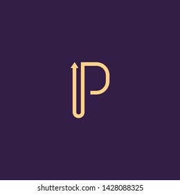 Creative Innovative Initial Letter logo DP PD PP P. Minimal luxury Monogram. Professional initial design. Premium Business typeface. Alphabet symbol and sign.
