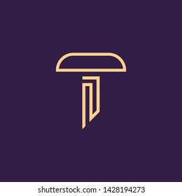 Creative Innovative Initial Letter logo IT TI TT T. Minimal luxury Monogram. Professional initial design. Premium Business typeface. Alphabet symbol and sign.