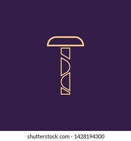 Creative Innovative Initial Letter logo IT TI TT T. Minimal luxury Monogram. Professional initial design. Premium Business typeface. Alphabet symbol and sign.