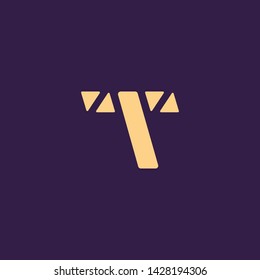 Creative Innovative Initial Letter logo IT TI TT T. Minimal luxury Monogram. Professional initial design. Premium Business typeface. Alphabet symbol and sign.