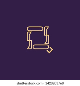 Creative Innovative Initial Letter logo LQ QL QQ Q. Minimal luxury Monogram. Professional initial design. Premium Business typeface. Alphabet symbol and sign.