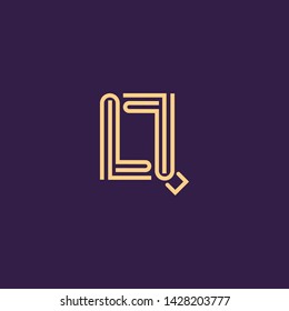 Creative Innovative Initial Letter logo LQ QL QQ Q. Minimal luxury Monogram. Professional initial design. Premium Business typeface. Alphabet symbol and sign.