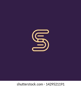 Creative Innovative Initial Letter logo CS SC SS S. Minimal luxury Monogram. Professional initial design. Premium Business typeface. Alphabet symbol and sign.