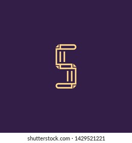 Creative Innovative Initial Letter logo CS SC SS S. Minimal luxury Monogram. Professional initial design. Premium Business typeface. Alphabet symbol and sign.