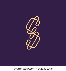 Creative Innovative Initial Letter logo CS SC SS S. Minimal luxury Monogram. Professional initial design. Premium Business typeface. Alphabet symbol and sign.