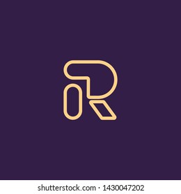 Creative Innovative Initial Letter logo RD DR PR RP RR R. Minimal luxury Monogram. Professional initial design. Premium Business typeface. Alphabet symbol and sign.