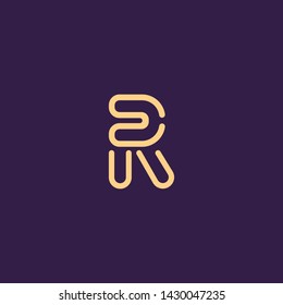 Creative Innovative Initial Letter logo RD DR PR RP RR R. Minimal luxury Monogram. Professional initial design. Premium Business typeface. Alphabet symbol and sign.