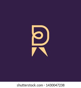 Creative Innovative Initial Letter logo RD DR PR RP RR R. Minimal luxury Monogram. Professional initial design. Premium Business typeface. Alphabet symbol and sign.