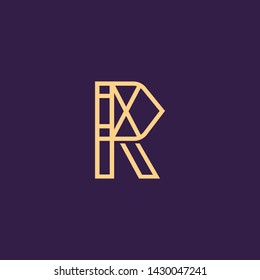 Creative Innovative Initial Letter logo RD DR PR RP RR R. Minimal luxury Monogram. Professional initial design. Premium Business typeface. Alphabet symbol and sign.