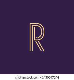 Creative Innovative Initial Letter logo RD DR PR RP RR R. Minimal luxury Monogram. Professional initial design. Premium Business typeface. Alphabet symbol and sign.