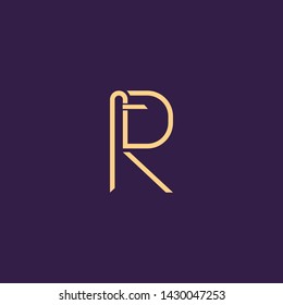 Creative Innovative Initial Letter logo RD DR PR RP RR R. Minimal luxury Monogram. Professional initial design. Premium Business typeface. Alphabet symbol and sign.