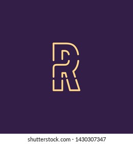 Creative Innovative Initial Letter logo RR R. Minimal luxury Monogram. Professional initial design. Premium Business typeface. Alphabet symbol and sign.