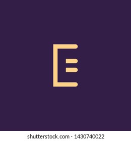 Creative Innovative Initial Letter logo EE E. Minimal luxury Monogram. Professional initial design. Premium Business typeface. Alphabet symbol and sign.