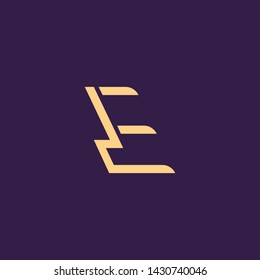 Creative Innovative Initial Letter logo EE E. Minimal luxury Monogram. Professional initial design. Premium Business typeface. Alphabet symbol and sign.