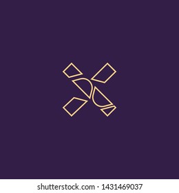 Creative Innovative Initial Letter logo XX X. Minimal luxury Monogram. Professional initial design. Premium Business typeface. Alphabet symbol and sign.