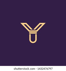 Creative Innovative Initial Letter logo VY YV YY Y. Minimal luxury Monogram. Professional initial design. Premium Business typeface. Alphabet symbol and sign.