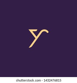 Creative Innovative Initial Letter logo VY YV YY Y. Minimal luxury Monogram. Professional initial design. Premium Business typeface. Alphabet symbol and sign.