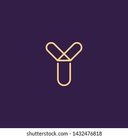Creative Innovative Initial Letter logo VY YV YY Y. Minimal luxury Monogram. Professional initial design. Premium Business typeface. Alphabet symbol and sign.