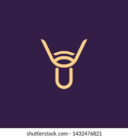 Creative Innovative Initial Letter logo VY YV YY Y. Minimal luxury Monogram. Professional initial design. Premium Business typeface. Alphabet symbol and sign.