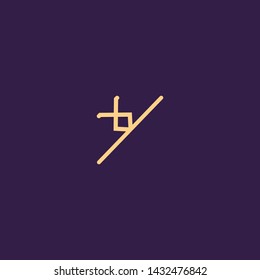 Creative Innovative Initial Letter logo VY YV YY Y. Minimal luxury Monogram. Professional initial design. Premium Business typeface. Alphabet symbol and sign.