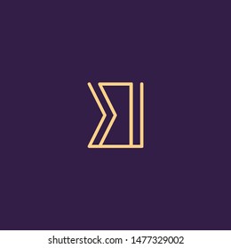 Creative Innovative Initial Letter logo BI IB. Minimal luxury Monogram. Professional initial design. Premium Business typeface. Alphabet symbol and sign.