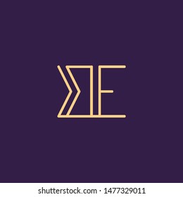 Creative Innovative Initial Letter logo BE EB. Minimal luxury Monogram. Professional initial design. Premium Business typeface. Alphabet symbol and sign.