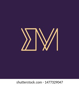 Creative Innovative Initial Letter logo BM MB. Minimal luxury Monogram. Professional initial design. Premium Business typeface. Alphabet symbol and sign.