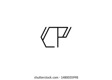 Creative Innovative Initial Letter logo CP PC. Minimal luxury Monogram. Professional initial design. Premium Business typeface. Alphabet symbol and sign.