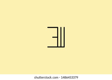 Creative Innovative Initial Letter logo EI IE E. Minimal luxury Monogram. Professional initial design. Premium Business typeface. Alphabet symbol and sign.
