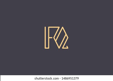 Creative Innovative Initial Letter logo FQ QF. Minimal luxury Monogram. Professional initial design. Premium Business typeface. Alphabet symbol and sign.