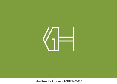 Creative Innovative Initial Letter logo GH HG. Minimal luxury Monogram. Professional initial design. Premium Business typeface. Alphabet symbol and sign.
