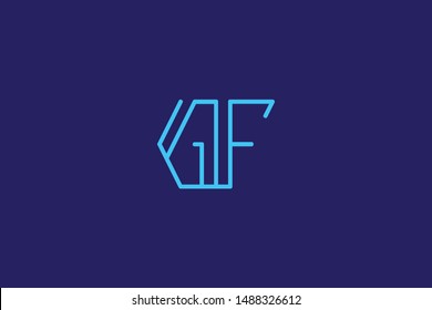 Creative Innovative Initial Letter logo GF FG. Minimal luxury Monogram. Professional initial design. Premium Business typeface. Alphabet symbol and sign.