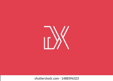 Creative Innovative Initial Letter logo GX XG. Minimal luxury Monogram. Professional initial design. Premium Business typeface. Alphabet symbol and sign.