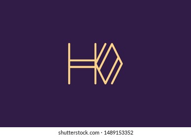 Creative Innovative Initial Letter logo HO OH. Minimal luxury Monogram. Professional initial design. Premium Business typeface. Alphabet symbol and sign.