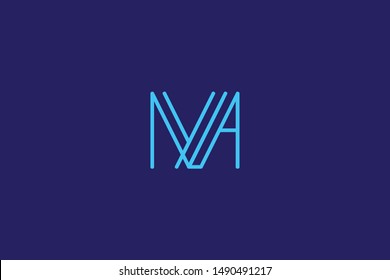Creative Innovative Initial Letter logo MA AM. Minimal luxury Monogram. Professional initial design. Premium Business typeface. Alphabet symbol and sign.