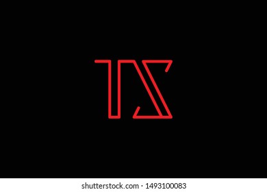 Creative Innovative Initial Letter logo TS ST. Minimal luxury Monogram. Professional initial design. Premium Business typeface. Alphabet symbol and sign.
