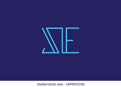 Creative Innovative Initial Letter logo SE ES . Minimal luxury Monogram. Professional initial design. Premium Business typeface. Alphabet symbol and sign.