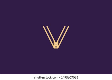 Creative Innovative Initial Letter logo VV V. Minimal luxury Monogram. Professional initial design. Premium Business typeface. Alphabet symbol and sign.