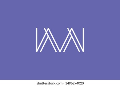 Creative Innovative Initial Letter logo WW M. Minimal luxury Monogram. Professional initial design. Premium Business typeface. Alphabet symbol and sign.