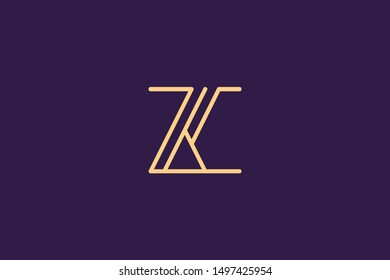 Creative Innovative Initial Letter logo ZC CZ. Minimal luxury Monogram. Professional initial design. Premium Business typeface. Alphabet symbol and sign.