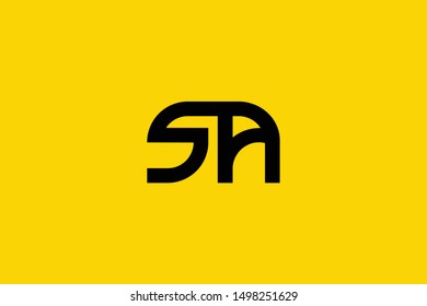 Creative Innovative Initial Letter logo SA AS. Minimal luxury Monogram. Professional initial design. Premium Business typeface. Alphabet symbol and sign.