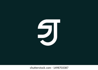 Creative Innovative Initial Letter logo SJ JS. Minimal luxury Monogram. Professional initial design. Premium Business typeface. Alphabet symbol and sign.