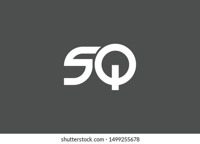 Creative Innovative Initial Letter logo SQ QS. Minimal luxury Monogram. Professional initial design. Premium Business typeface. Alphabet symbol and sign.