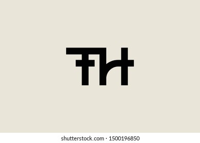 Creative Innovative Initial Letter logo TH HT. Minimal luxury Monogram. Professional initial design. Premium Business typeface. Alphabet symbol and sign.