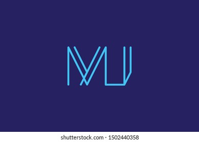 Creative Innovative Initial Letter logo MU UM. Minimal luxury Monogram. Professional initial design. Premium Business typeface. Alphabet symbol and sign.