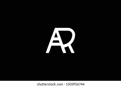 Creative Innovative Initial Letter logo AR RA. Minimal luxury Monogram. Professional initial design. Premium Business typeface. Alphabet symbol and sign.