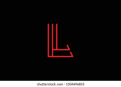 Creative Innovative Initial Letter logo LL L. Minimal luxury Monogram. Professional initial design. Premium Business typeface. Alphabet symbol and sign.